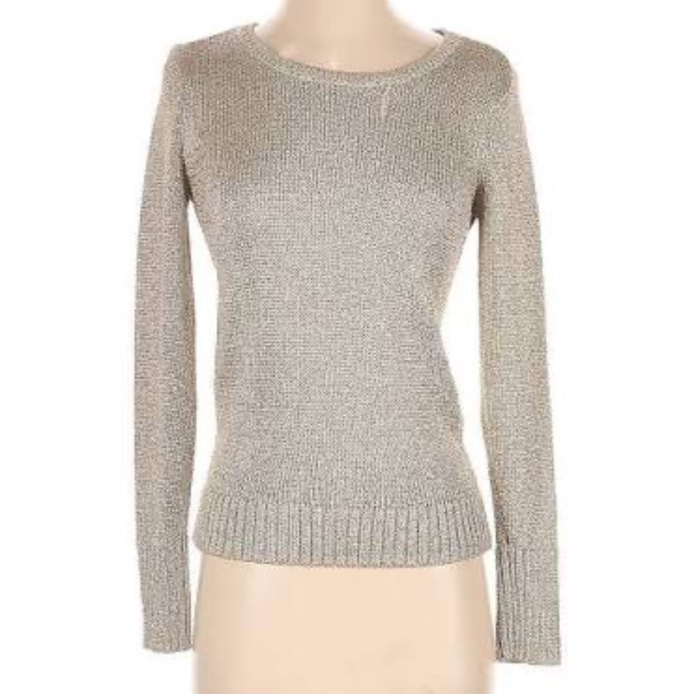 White House Black Market Gold Sweater